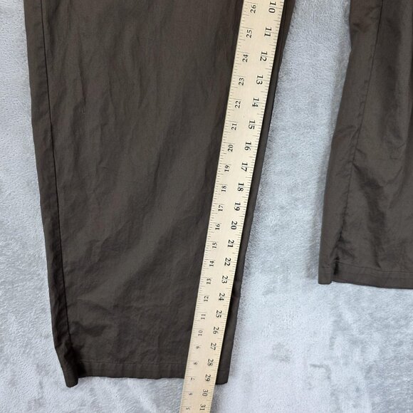 I. Magnin Pants Womens Medium Brown Pull On Elastic Waist Straight Leg Lounge - Picture 4 of 10